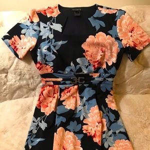 Enfocus Studio Floral Short Sleeve Dress, Size 4